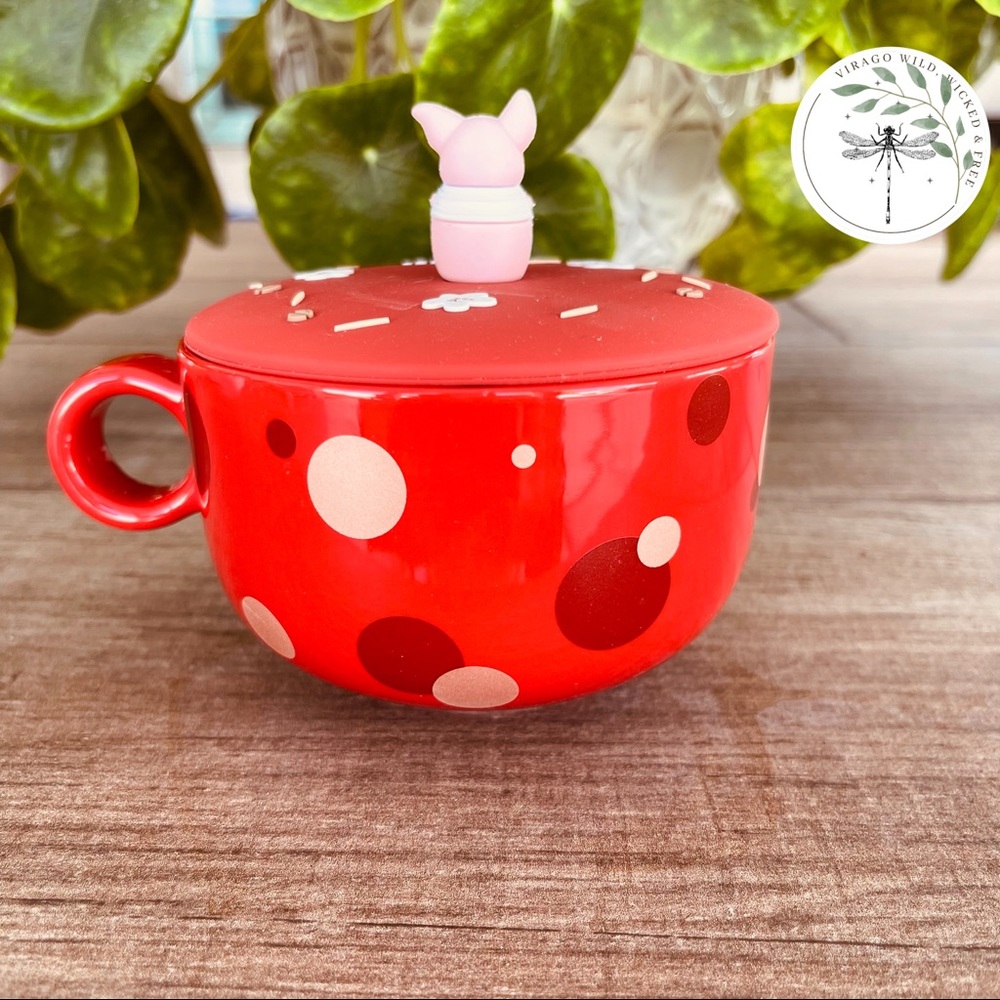 LAST 1🎊2020 Starbucks Red Mug with Pig and Rubber Lid - Picture 3 of 9